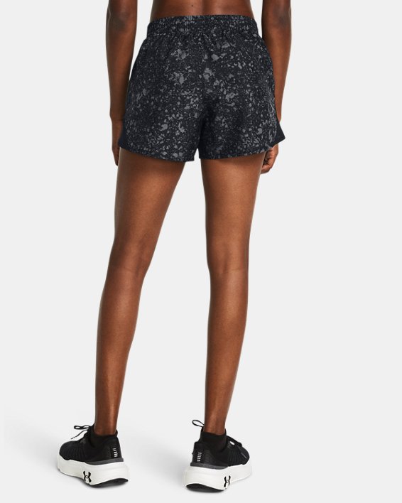 Women's UA Fly-By Printed 3" Shorts, Black, pdpMainDesktop image number 1
